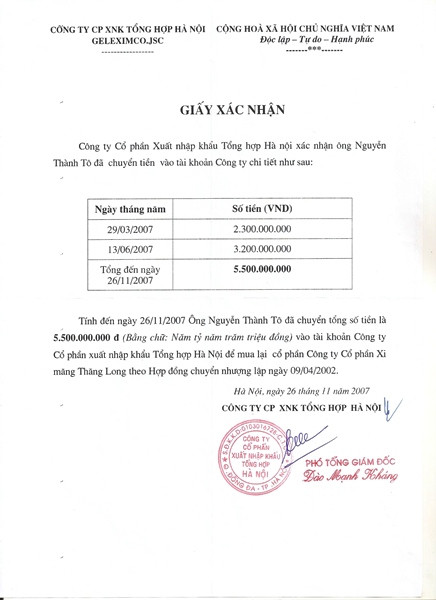 Geleximco bị khách hàng kiện chiếm dụng trái phép 2 tỷ đồng ảnh 3