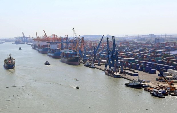 Hệ thống cảng tại khu vực Đình Vũ, Hải Phòng. (Ảnh: Huy Hùng/TTXVN) Hợp tác biển là yếu tố quan trọng giúp thúc đẩy phục hồi hậu COVID-19 ảnh 1