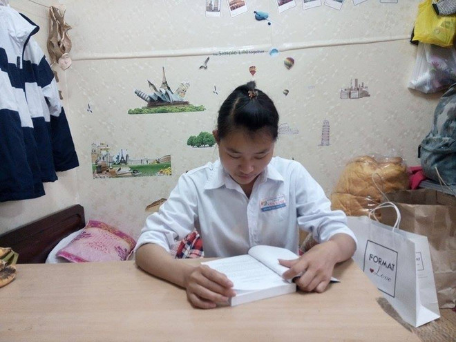 Em Đặng Thị Huyền được tạo điều kiện ở tại Ký túc xá trường Đại học Kinh tế quốc dân miễn phí (Ảnh: PV/Vietnam+) Tạo chỗ ở và việc làm cho nữ sinh đạt 27,5 điểm vẫn trượt Đại học ảnh 1
