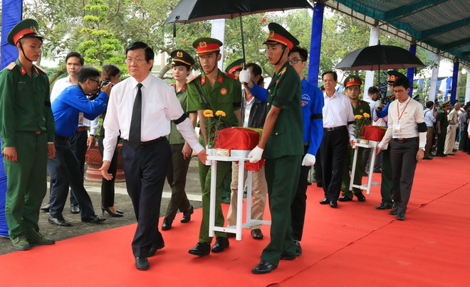 An táng hài cốt liệt sỹ hy sinh trong trận đánh sân bay Biên Hòa 1968 ảnh 4