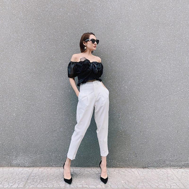 Crop top, quần ống lửng thống trị street style của dàn sao Việt ảnh 4