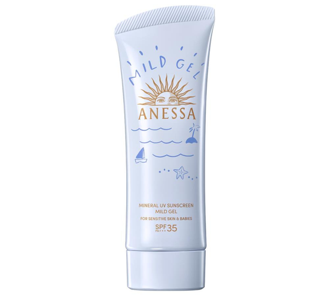 Anessa Mineral UV Sunscreen Mild Gel: Kem chống nắng vật lý có kết cấu dạng gel giàu ẩm và mát mịn. Sản phẩm được thiết kế phù hợp cho làn da nhạy cảm và da em bé từ 6 tháng tuổi 4-1.png