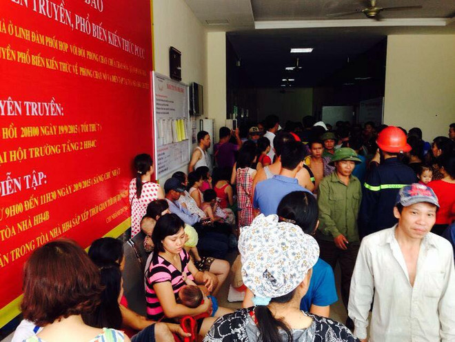 Báo cháy nhầm, hàng trăm người tháo chạy từ tầng cao HH4B Linh Đàm ảnh 3