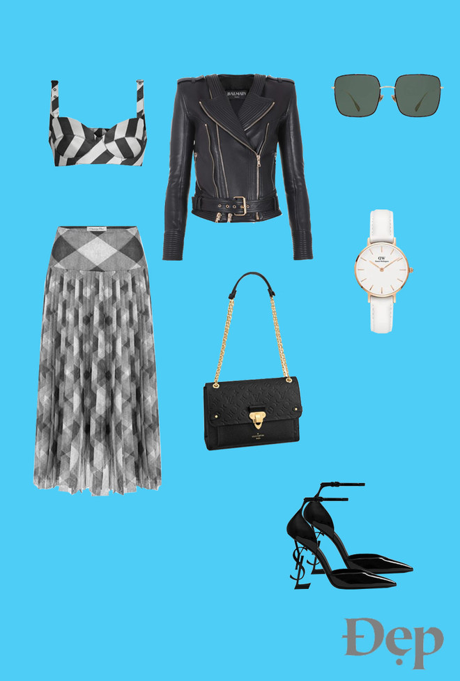 Vi vu lễ Giáng sinh với bản phối trang phục đỏm dáng của áo khoác da ảnh 8