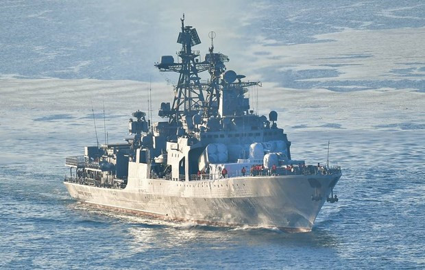 Tàu Panteleyev. (Nguồn: TASS) ASEAN và Nga hoàn tất tập trận hải quân chung đầu tiên ảnh 1
