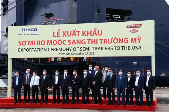 Thaco xuất khẩu 870 sơmi rơmoóc đầu tiên sang thị trường Mỹ ảnh 1