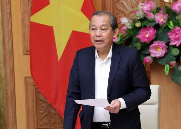 Phó Thủ tướng Thường trực Chính phủ Trương Hòa Bình phát biểu. (Ảnh: Văn Điệp/TTXVN) Bổ sung chế tài xử phạt tổ chức, cá nhân khai thác cát sỏi trái phép ảnh 1