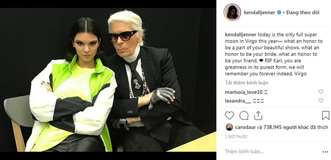 Kendall Jenner, G-Dragon và sao quốc tế tiếc thương Karl Lagerfeld ảnh 3
