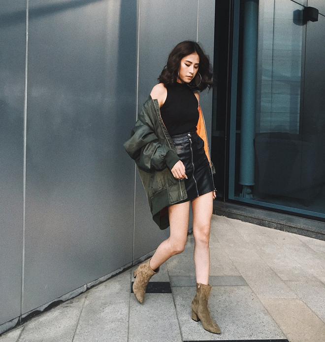 Quý cô thời trang Việt lăngxê áo khoác dáng dài ngày lạnh ảnh 7