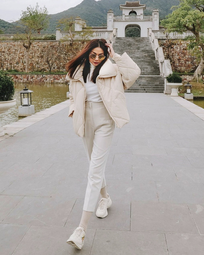 Diện đồ vừa ấm vừa xinh như street style của dàn mỹ nhân Việt ảnh 2