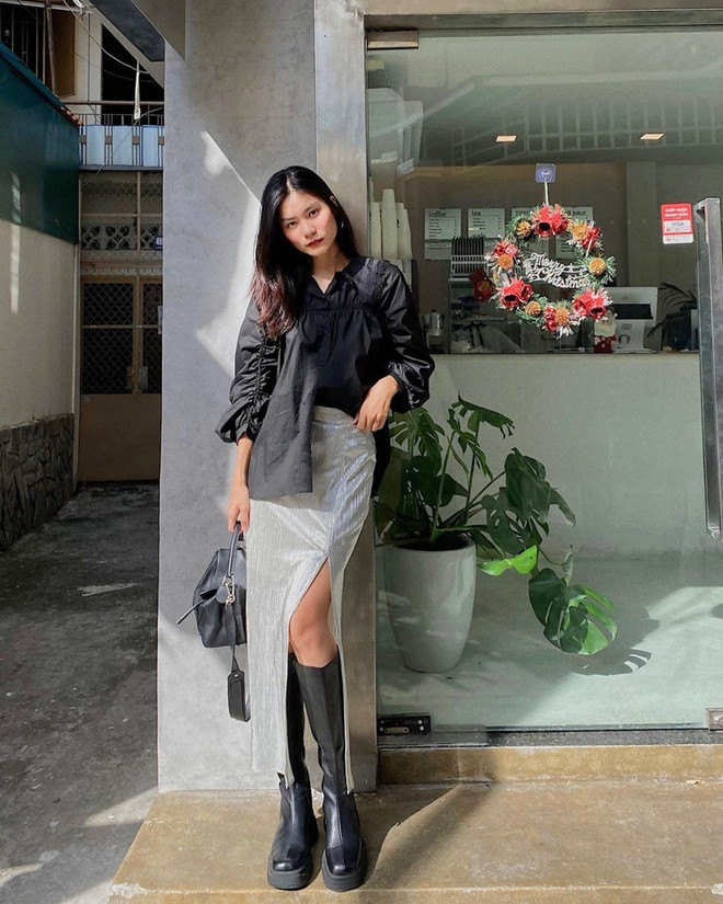 Diện đồ vừa ấm vừa xinh như street style của dàn mỹ nhân Việt ảnh 8