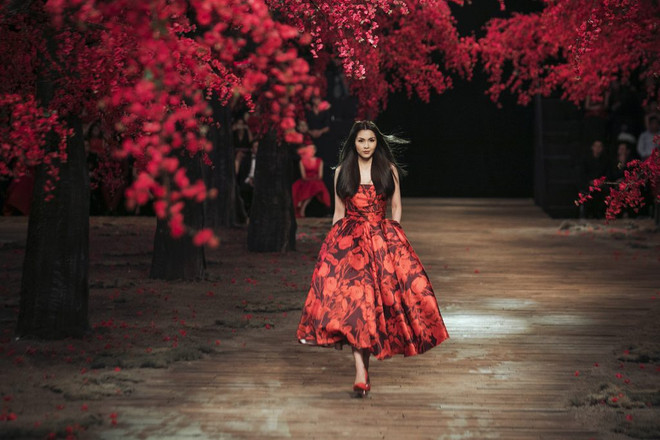 Tăng Thanh Hà tái xuất trên sàn catwalk show diễn của Đỗ Mạnh Cường ảnh 2
