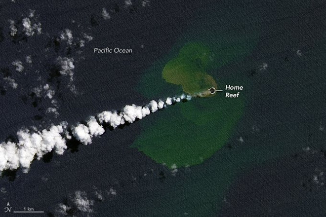 (Nguồn: washingtonpost.com) Hòn đảo mới "mọc lên" ở Tonga sau khi núi lửa phun trào ảnh 1