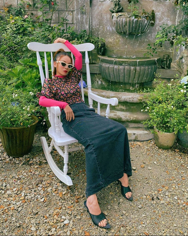 Street style giao mùa ngập sắc xanh của dàn mỹ nhân Việt ảnh 10