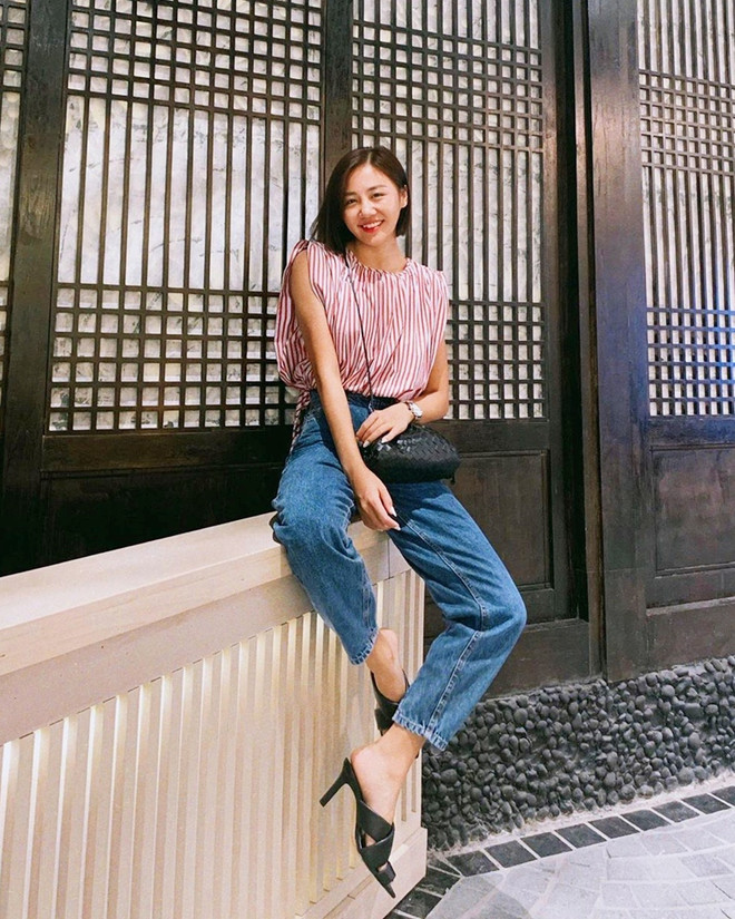 Street style giao mùa ngập sắc xanh của dàn mỹ nhân Việt ảnh 8