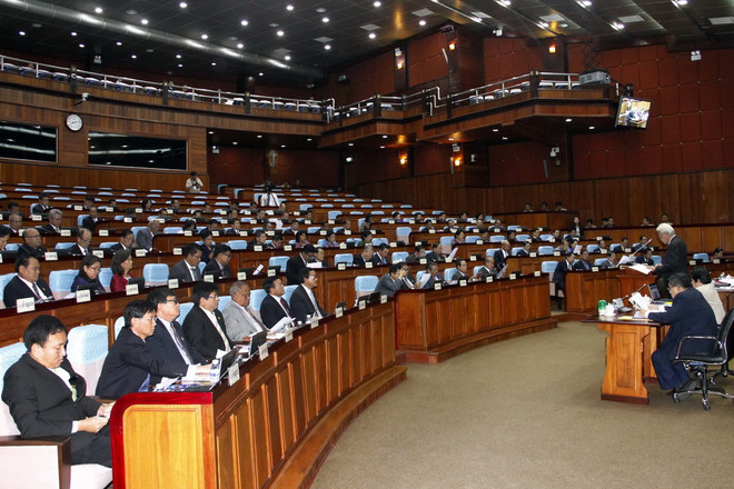 Toàn cảnh một phiên họp Quốc hội tại thủ đô Phnom Penh, Campuchia. (Nguồn: AFP/TTXVN) Quốc hội Campuchia và Lào tăng cường quan hệ hợp tác ảnh 1