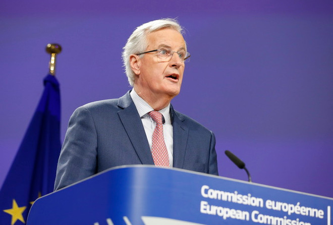 Ông Michel Barnier. (Nguồn: THX/TTXVN) Thỏa thuận đàm phán Brexit đã hoàn thành được 2/3 quãng đường ảnh 1