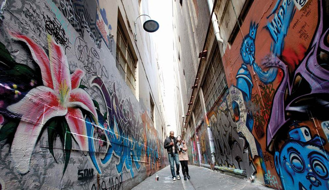 Nghệ thuật graffiti tạo nên bữa tiệc thị giác ở Melbourne ảnh 3