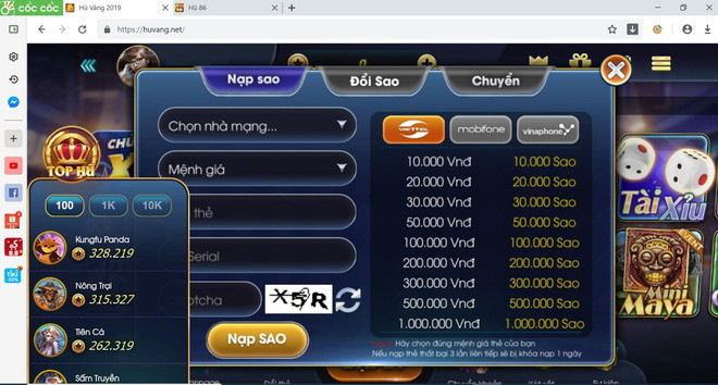 Xuất hiện một sới bạc online trá hình Huvang hoạt động kiểu RikVip ảnh 2