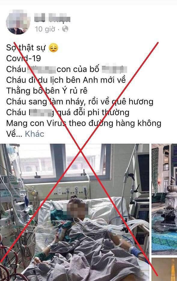 Xử lý người tung tin bệnh nhân số 17 nhiễm COVID-19 đang nguy kịch ảnh 1