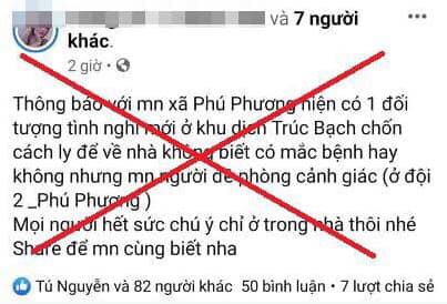 Hà Nội: Tung tin trốn cách ly, thêm một Facebooker bị xử lý ảnh 1