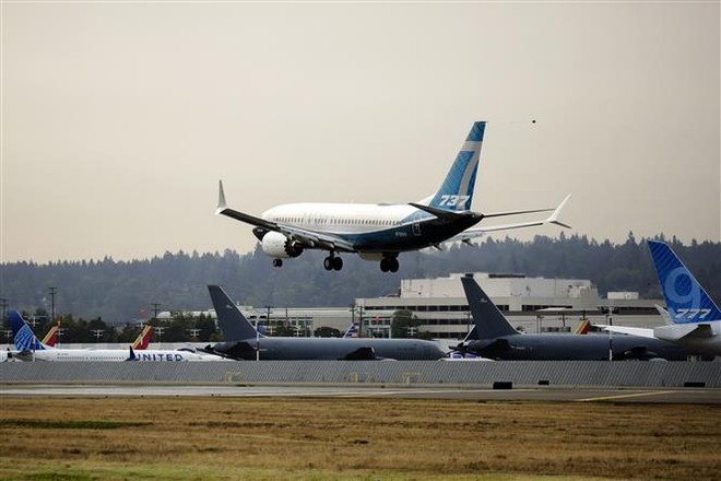Máy bay Boeing 737 MAX tại nhà máy của Boeing ở Seattle, Washington, Mỹ. (Ảnh: AFP/TTXVN) Boeing không nhận tội gian dối liên quan 2 vụ tai nạn máy bay 737 MAX ảnh 1