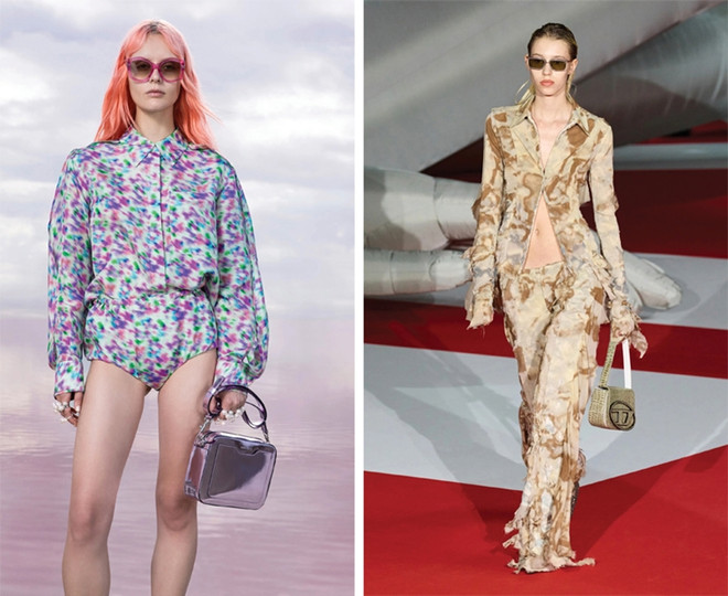 Nina Ricci và Diesel. Mê hoặc thị giác bằng hiệu ứng màu loang tuyệt đẹp trên trang phục Hè ảnh 1