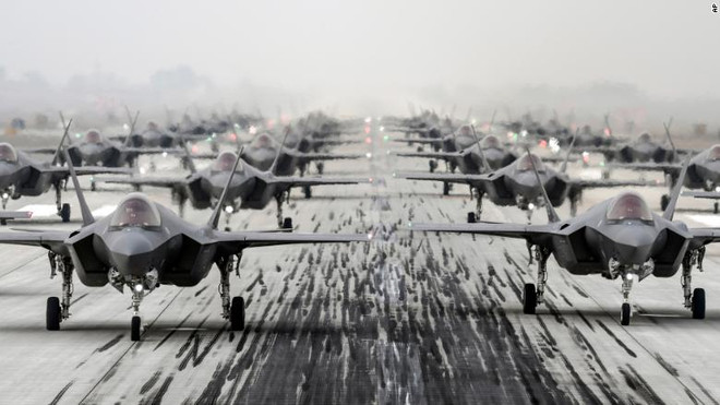 Máy bay F-35A. (Nguồn: edition.cnn.com) Hàn Quốc, Mỹ lần đầu tập trận chung sử dụng máy bay tàng hình F-35A ảnh 1
