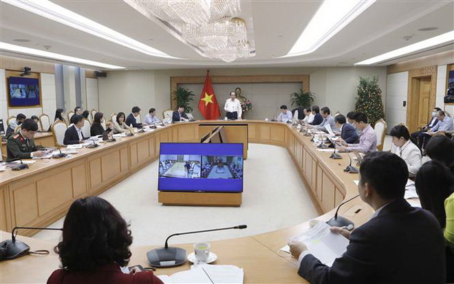 Quang cảnh buổi làm việc. (Ảnh: Doãn Tấn/TTXVN) Quyết tâm không để nợ đọng văn bản của nhiệm kỳ Chính phủ 2016-2021 ảnh 2
