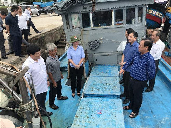 Kiểm tra công tác ứng phó với cơn bão số 4 tại tỉnh Quảng Ngãi ảnh 1