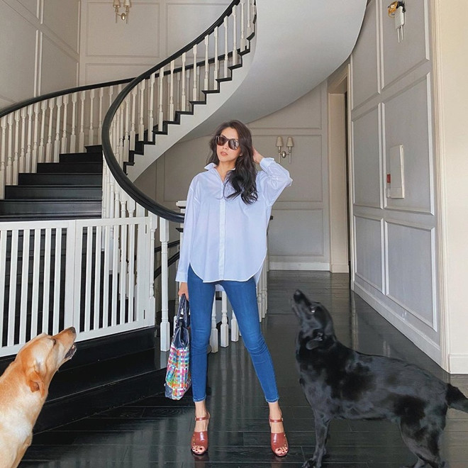 Crop top đổ bộ street style, giúp sao Việt khoe eo thon dáng gọn ảnh 10