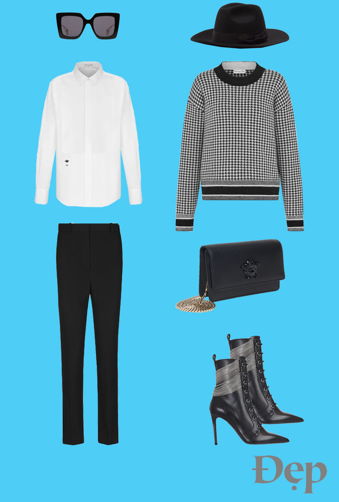 Gợi ý cách phối trang phục họa tiết nanh sói mùa Thu Đông sành điệu ảnh 7