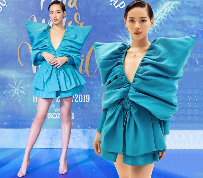 Thanh Hằng, Hồ Ngọc Hà cùng diện thiết kế nơ xanh đồ sộ của Công Trí ảnh 6