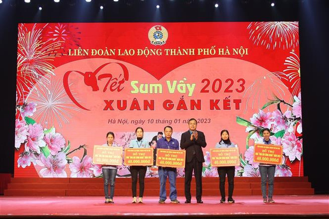 "Tết sum vầy" ấm áp với hơn 1.000 đoàn viên, công nhân lao động Thủ đô ảnh 1