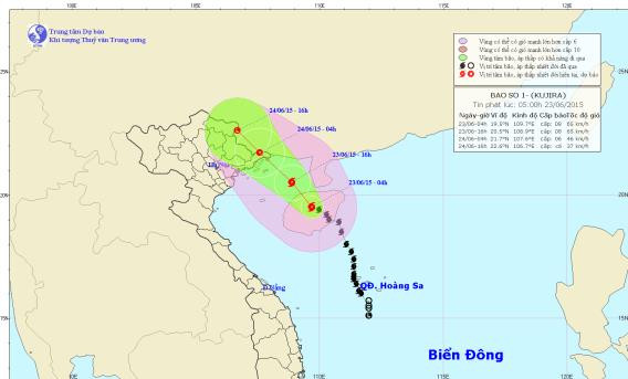 Bão số 1 đang vào Vịnh Bắc Bộ, cách Quảng Ninh khoảng 180km ảnh 1