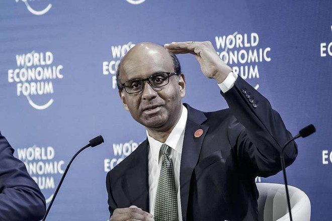 Phó Thủ tướng Tharman Shanmugaratnam. (Nguồn: Bloomberg) Singapore-Trung Quốc thúc đẩy hợp tác trong 5 khu vực tài chính ảnh 1