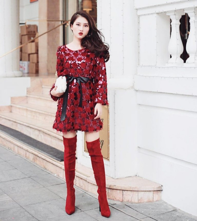 Quý cô thời trang Việt khoe sắc ngọt ngào trong trang phục nữ tính ảnh 4