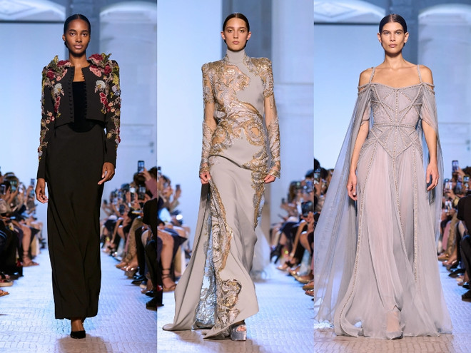 Elie Saab Thu Đông 2023: Dấn ấn thời trang huy hoàng thời Trung cổ ảnh 4