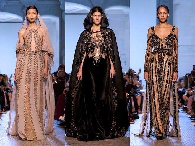 Elie Saab Thu Đông 2023: Dấn ấn thời trang huy hoàng thời Trung cổ ảnh 20