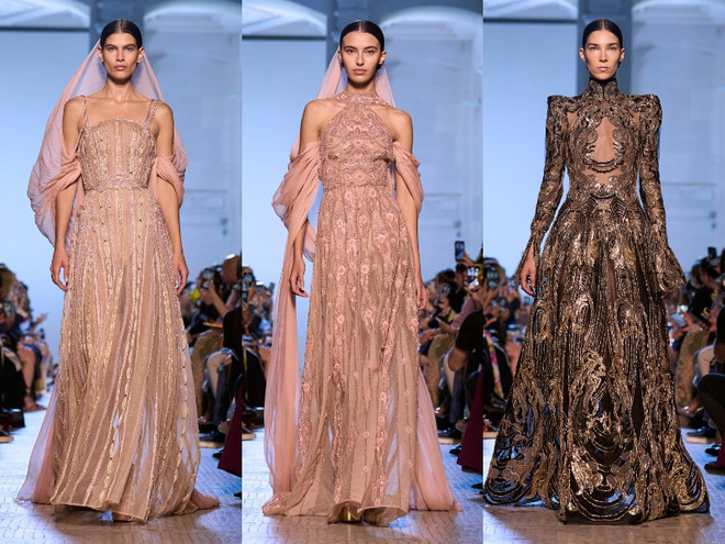 Elie Saab Thu Đông 2023: Dấn ấn thời trang huy hoàng thời Trung cổ ảnh 17