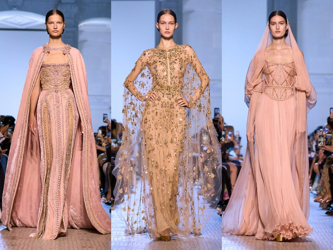 Elie Saab Thu Đông 2023: Dấn ấn thời trang huy hoàng thời Trung cổ ảnh 2