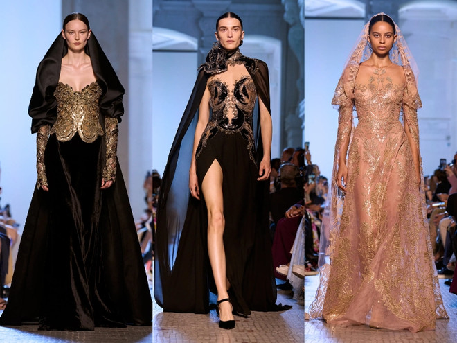 Elie Saab Thu Đông 2023: Dấn ấn thời trang huy hoàng thời Trung cổ ảnh 18