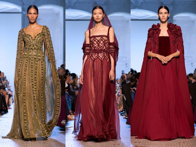 Elie Saab Thu Đông 2023: Dấn ấn thời trang huy hoàng thời Trung cổ ảnh 7