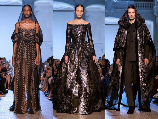 Elie Saab Thu Đông 2023: Dấn ấn thời trang huy hoàng thời Trung cổ ảnh 13