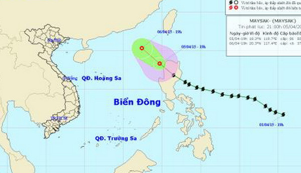 Bão Maysak suy yếu thành áp thấp nhiệt đới đi vào Biển Đông ảnh 1