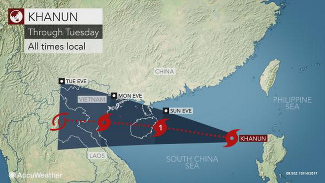 Trung Quốc ban bố cảnh báo nguy hiểm đối với bão Khanun ảnh 1