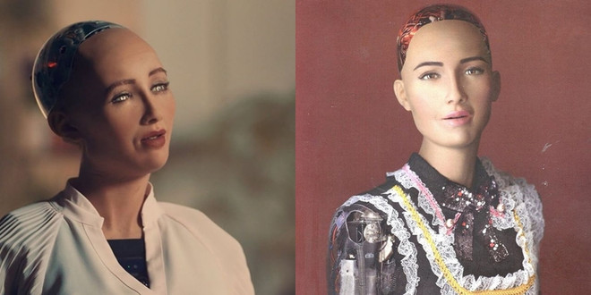 Robot Sophia ngồi "ngang hàng" với các ngôi sao trong show thời trang ảnh 4