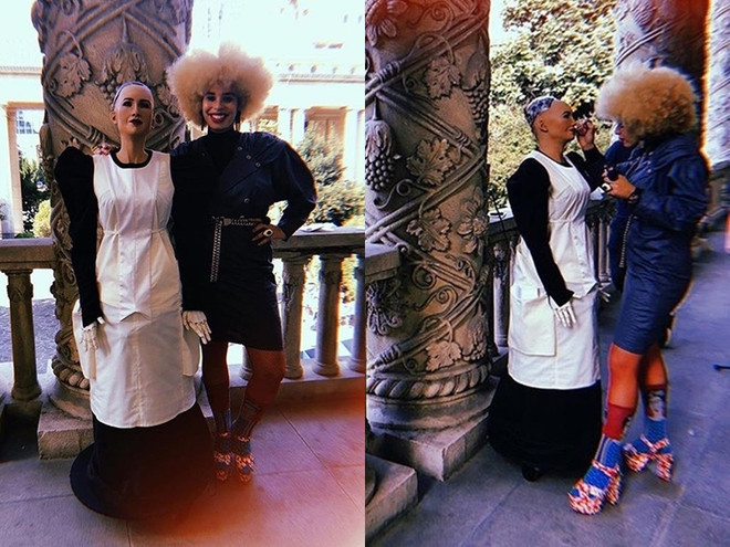 Robot Sophia ngồi "ngang hàng" với các ngôi sao trong show thời trang ảnh 3