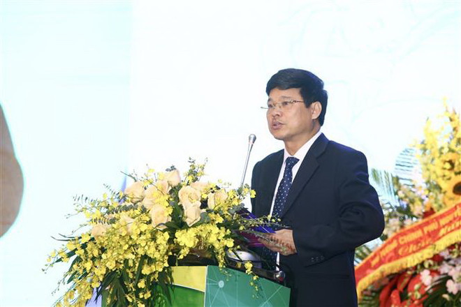 Phó chủ tịch Ủy ban Nhân dân Thành phố Hà Nội Ngô Văn Quý phát biểu. (Ảnh: Minh Quyết/TTXVN) Bệnh viện Phụ sản Hà Nội đón nhận huân chương lao động hạng nhất lần 2 ảnh 2