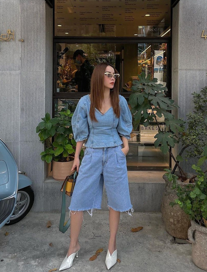 Diện quần jeans "xịn xò" như street style của dàn sao Việt ảnh 2